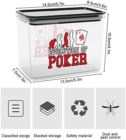 Еволуција На Покер Пластична Кутија За Складирање Контејнери За Складирање Храна Со Капаци Тегла Со Ориз Запечатена Кофа За Организација На Кујната