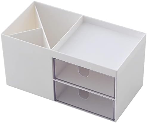 Кутија за складирање на десктоп, мултифункционална едноставна канцелариска завршна кутија за завршна обработка Транспарентна фиока накит за