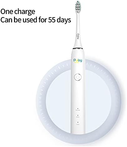 Grishko Sonic четка за заби Електрична четка за заби за Poby YPE1000, полнење 2 часа за 30 дена употреба, десет пати повеќе од ефектот на