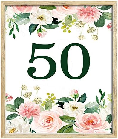 Дарлинг сувенир двострана печатена роза Цветна табела Броеви на свадба приемна табела картички-4 x 6