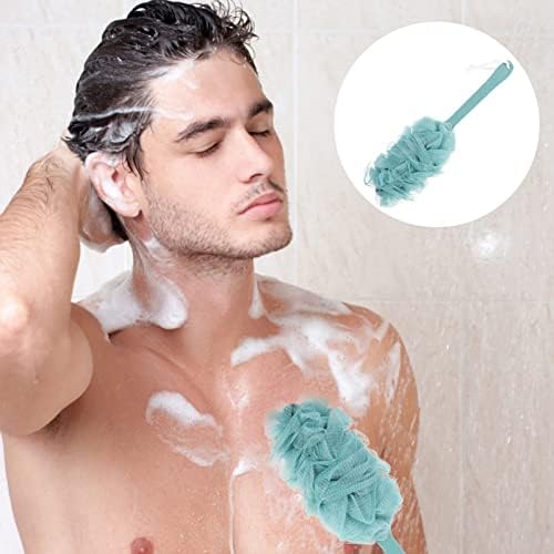 Исцелен грб против чистач анти -лизгање за четка за туширање, рачка на тело сунѓер, ексфолијатор на телото за влажни или сува или сува додатоци за бања за кожа