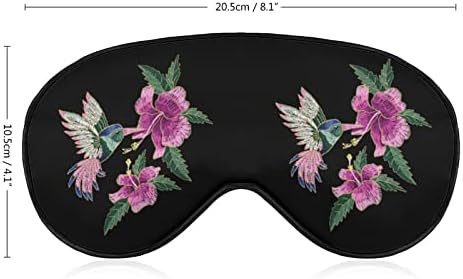 Hummingbird хибискус маска за спиење мека маска за очи за очи со прилагодлива лента за мажи жени