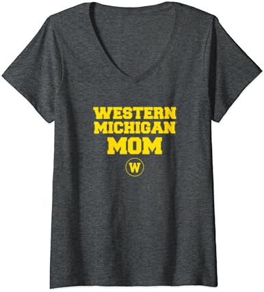Универзитет во Западен Мичиген Бронкос маица за мама V-врат