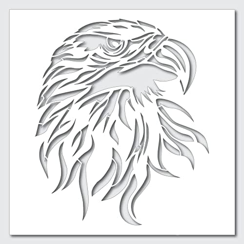 Американски Орел Матрица-DIY Дефиниција Најдобрите Винил Големи Птица Матрици За Сликање На Дрво, Платно, Ѕид-L Ултра Дебела Изложба Одделение Бело