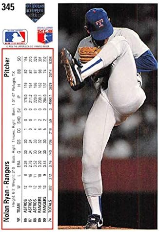 Синглови за бејзбол база на горната палуба во 1991 година (Изберете ги вашите картички #345 Нолан Рајан