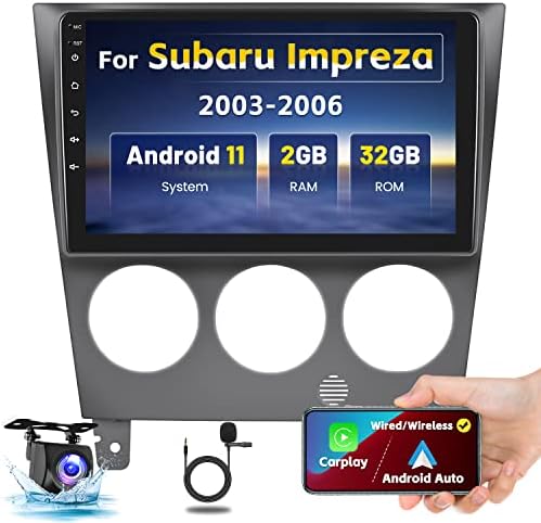 За 2003-2006 Субару Импреза Радио, Apple CarPlay Android 11 Автомобил Стерео Со Android Auto 9 Инчен Екран На Допир Bluetooth Автомобил Аудио Приемник Поддржува GPS Навигација Wifi Резервна Кам?