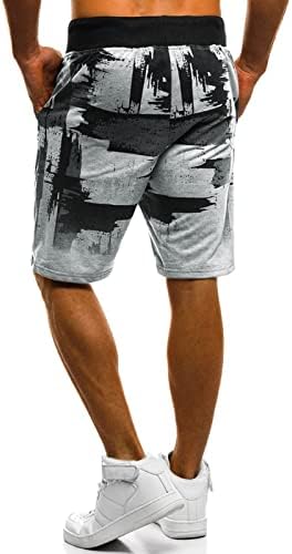 Zddo Mens Summer Shorts, улични распрскувани печати за печатење во Бермуда шорцеви за влечење на плажа што трчаат спортски шорцеви