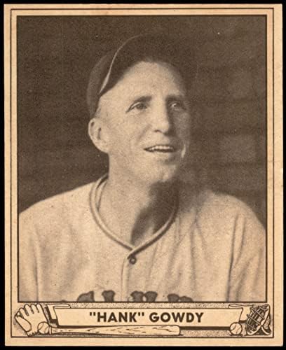 1940 Играјте топка # 82 Hank Gowdy Cincinnati Reds NM Reds