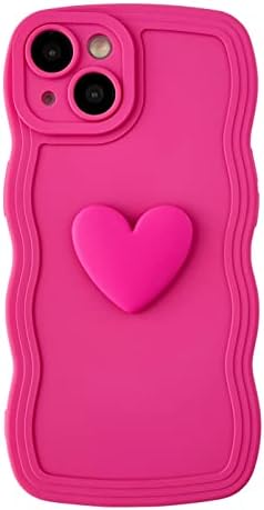 Казеативна Симпатична 3д Љубов Срце Кадрава Бранова Рамка Мека Компатибилна Со Куќиштето на iPhone