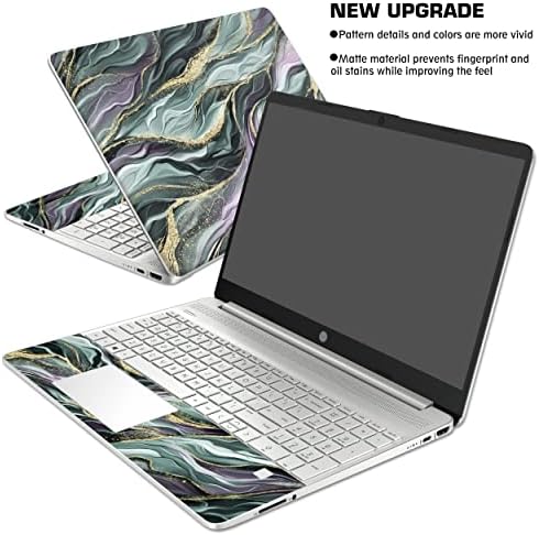 HK Studio Laptop Laptop Skin Decal специфично вклопување за HP 15.6 без потребно сечење, без меур, водоотпорен, отпорен на гребење, дизајн