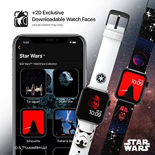 Војна на Starвездите: Сет на империја - Дарт Вајдер и Стормтропер Смарт часовник Бендс - официјално лиценцирани, компатибилни со секоја големина и серија на Apple Watch