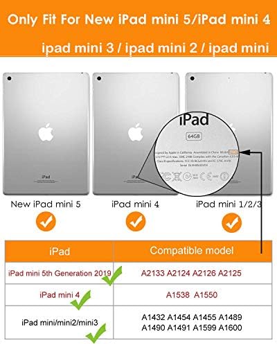 iPad Mini Case, iPad Mini 5 Case, iPad Mini 4/3/2/1 Case, OQDDQO 2019 All-New Procproof Non-Slip Lightweight заштитна обвивка, компатибилен