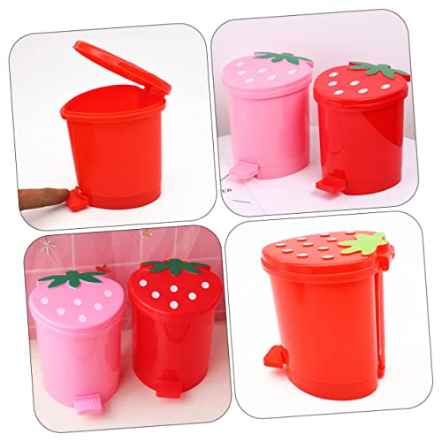 OperitAcx 8 PCS Desktop Trash Trash Can Car Playset Toys Car Accesions Mini Desktop Tablebasket Tabletop tablebasket јагода за отпадоци со