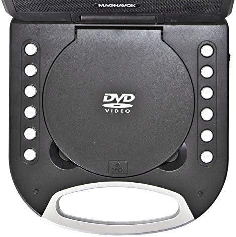 Magnavox MTFT750-BL Преносен 7 инчен TFT DVD/CD плеер со далечински управувач и адаптер за автомобили во сина боја | Батерија за полнење