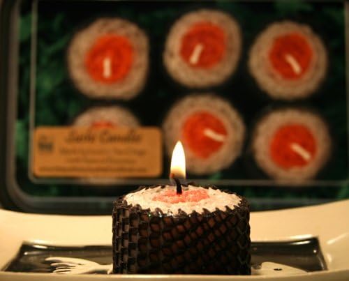 Суши природни свеќи од восок од пчели од 6 - црвено