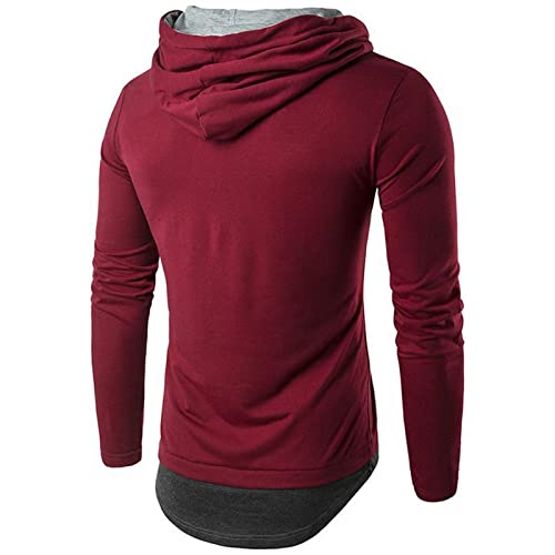 Maiyifu-GJ Mens Casual Long Rellie Henley Hoodies Gym Gym Atheticy Pulverove