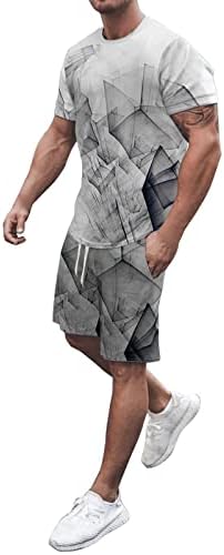 Jinинфе Одмор костум мажи мажи лето мода и тренд на слободно време 3Д дигитални печатени кратки ракави шорцеви за спортски костуми за мажи