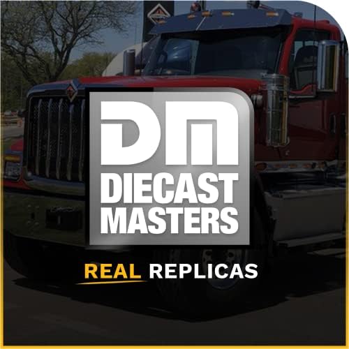 Diecast Masters International HX620 SBFA Day Cab Tridem Tractor | 1:50 Скала модел полу -камиони | Метален модел на црна диекаст од страна на