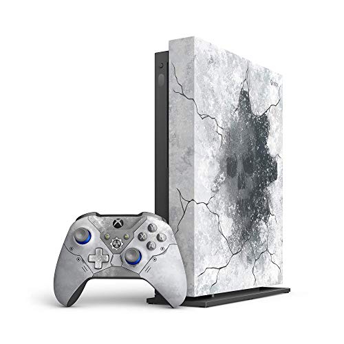 Microsoft Xbox One X 2TB SSHD Подобрена брзина 5 ограничена издание Арктичка сина конзола со вертикален штанд Xbox One X, 1 месец
