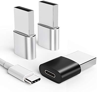 3-пакет, USB C до USB адаптер, Type-C женски до USB машки конвертор на кабел за полнач за iPhone 11 12 Mini Pro Max AirPods ipad Air4