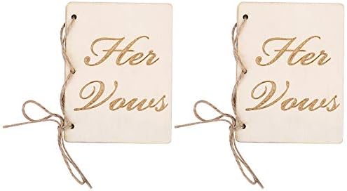 2 парчиња Дрво Завет Книги, Неговите И Нејзините Подароци Свадба Заклетва Брошури За Декорација Додаток