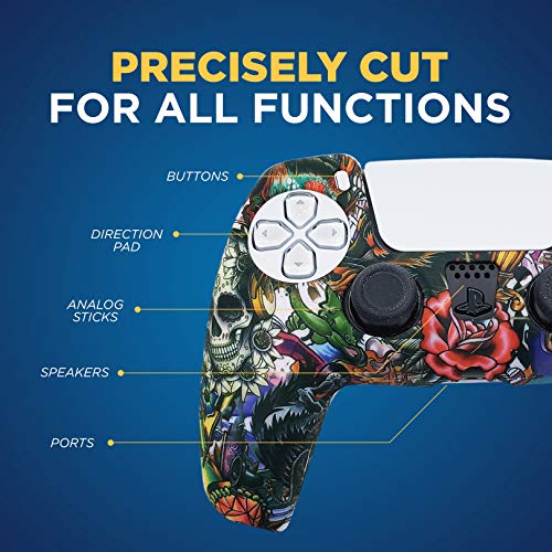 PS5 Силиконски Гел Зафат Контролер Покритие Заштитник На Кожата Компатибилен За Sony PlayStation 5, Компатибилен За PlayStation 5 Додатоци, Безжичен Контролер Заштитник Капаци, PS5