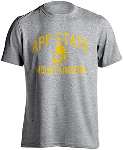 Апалахиски државни планинари ретро потресена маица со краток ракав