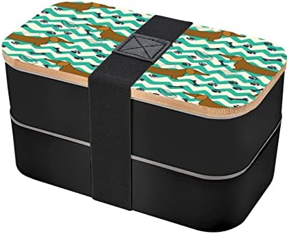 Цртана кутија со цртани филмови со шишиња од бенто-кутија со кутии со коски со кутија со прибор за јадење 40oz јапонски бенто кутија