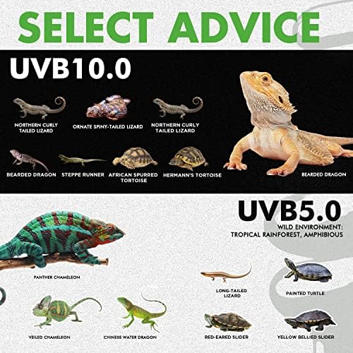 Repilogi UVA UVB Reptile Light 2 Pack - 24 Watt 10.0 UVB сијалица за сите пустински рептили, желки, брада змеј, гуштер, геко - компактен