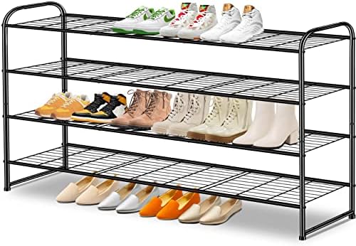 Спиење јагнешко месо 2 нивоа метални решетки за чевли за плакарот и организатор за складирање на чевли од 4 нивоа