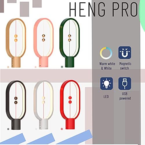 Bablim Heng Balance Light, USB LED ламба за LED, креативно, магнетно прекинувач ноќно светло, ламба за табела за заштита на очите, што се користи за подароци, кревет за декорација, ст?