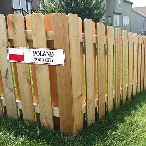Полска знак на улицата знак го персонализира вашиот градски ретро плакета метални знаци Полска роден град за знак за фарма во продавница