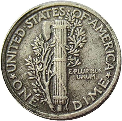 Американски 10 центи 1942 година, копирање на копирање на копија од сребро