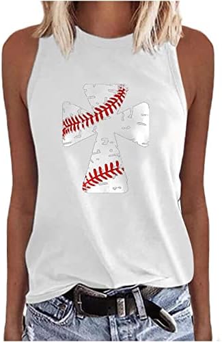Тинејџерски девојки без ракави бејзбол мама блузи од елек, тимови, екипаж на вратот на вратот, атлетски мајки ден, камизол резервоар врвови