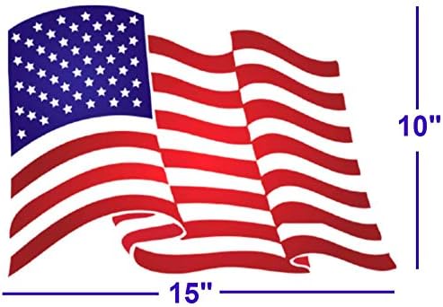 Производи на SecurePro - Екстра големи 10 x 15 Соединетите држави Американски налепници за мавтање со знамиња; Премиум квалитет, тешка должност, 3М во САД винил, умирање, от?