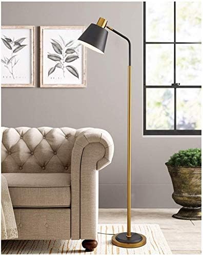 Ламби за подни ламби, метална модерна стоечка ламба, со светло за читање на тешки метални бази, за дневна соба во спална соба подот светло/бело