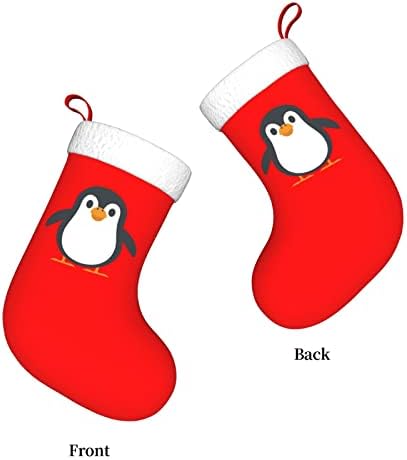 Cutedwarf Penguin Cristma Codrings Божиќни украси на дрво Божиќни чорапи за Божиќни празнични забави подароци 18-инчи