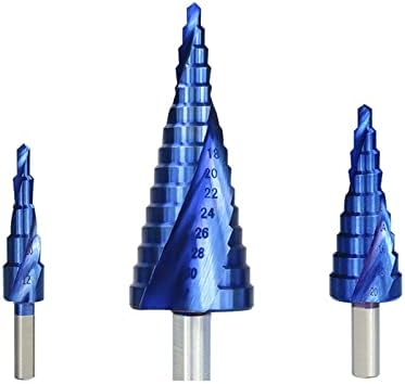Zthome зачекори бит за вежбање 4-12/4-20/4-32mm дрвена метална дупка со сина обложена чекори за дупчење алатка за дупчење