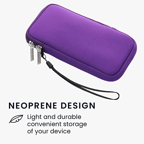 KWMobile Neoprene Телефонска торбичка големина XL - 6,7/6,8 - Универзална мобилна ракав мобилна торба со патент, лента за зглоб - виолетова