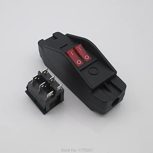 1 парчиња двојно копче со прекинувач за индикатори Двоен на прекинувач за линиски високи и високи струја 16A 110V 220VAC
