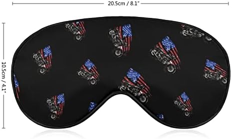 Американско знаме Motrocross маска за спиење мека маска за очи на очите ефективно засенчување на засенчување со еластична лента за прилагодување