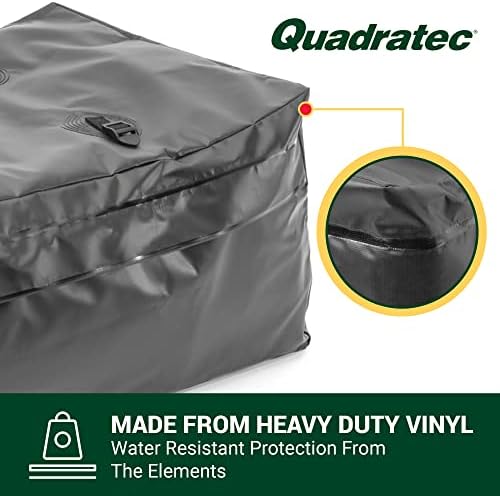 Quadratec Jumbo отпорна на вода со меки школки за чување торба за складирање, 47,24 x 19 x 13 - тешки дождови на водоотпорен водоотпорен винил - Затвори за размавта на бура од кука