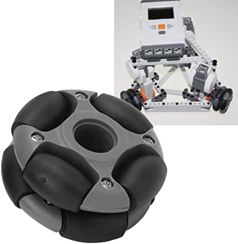 Plplaaoo Smart Robot Robot Theels Omni Draightal Theels, мулти-насочени тркала со двојни редови, 48мм Омни насочен тркало што се вчитува 2кг за роботски натпревар роботски делови за играчки DI