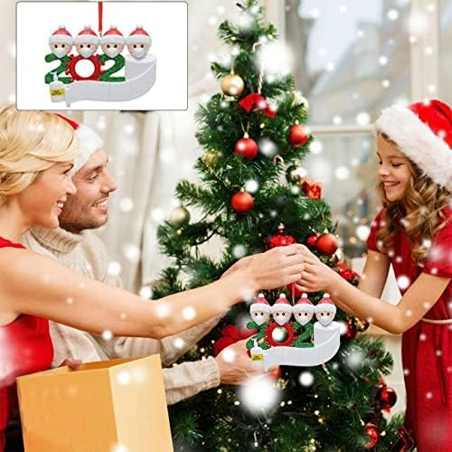 2021 Комплет за семејни божиќни украси, комплет за украси за семејство преживеани, елка, виси украс, семејство, пријатели, колеги, креативен