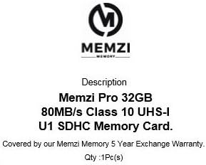 MEMZI PRO 32gb Класа 10 80MB/s Sdhc Мемориска Картичка За Panasonic Lumix DMC-GF3, DMC-GF3C, DMC-GF3K, DMC-GF3Q, DMC-GF2C, DMC-GF2K, DMC-GF2K,