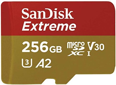 Sandisk 256gb Micro SDXC Екстремна Мемориска Картичка Работи Со GoPro Hero8 Black, GoPro Max 360 Акција Cam U3 V30 4K A2 Пакет со 1 Сѐ, Но Stromboli 3.0 Читач На Картички