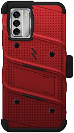 Зизо Болт пакет за Nokia G400 5G Case со заштитник на екранот за лансирање на футрола - црвена боја - црвена боја