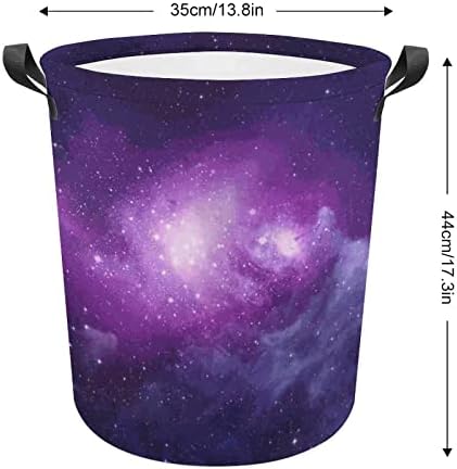 Виолетова Вселенска Корпа За Перење Склопувачки Алишта Ја Попречува Кантата За Перење Облека Торба За Складирање