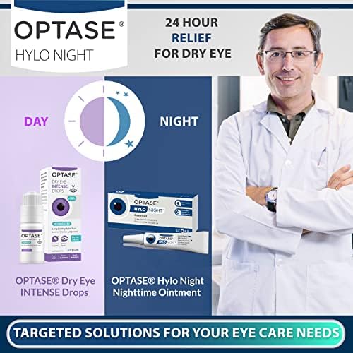 Optase Hylo Night Dry Eye Enitment - Ноќен гел за очи за суви очи - Конзервативна слободна маст за очите за суви очи во текот на