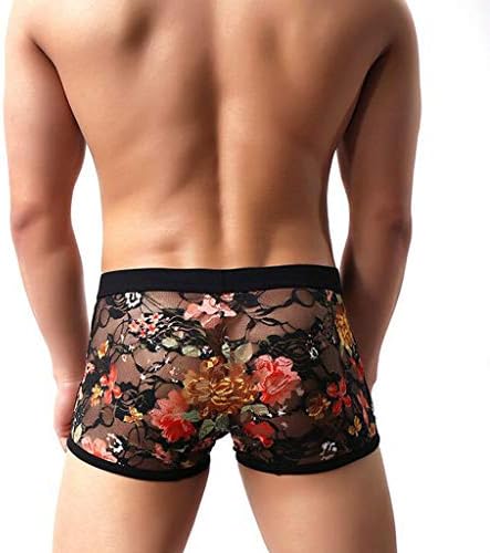 Bmisegm Mens Boxers Cotton Lingerie Секси чипка за дишење брифинзи за долна облека мажи боксер гаќички машки експрес долна облека за